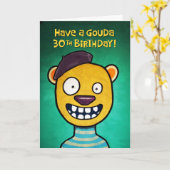 Grappig 30ste verjaardag kaart (Gele Bloem)