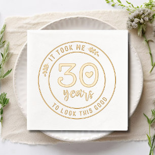 Grappig 30ste verjaardagsfeestje Dertig Dertigste Folie Servetten