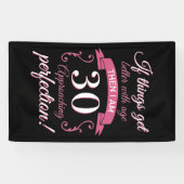 Grappig 30th Birthday 'Perfection' Spandoek (Horizontaal)
