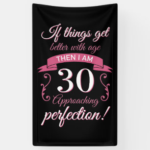 Grappig 30th Birthday 'Perfection' Spandoek