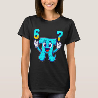 Grappig 3.14 6 7 meme wiskunde nerd genz brainrot  t-shirt