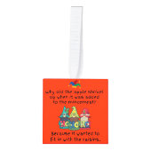 Grappig 3D - gehakt taart grappen (2) Kubus Ornament (Voorkant)