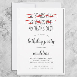 Grappig 40 jaar oud verjaardagsfeestje kaart