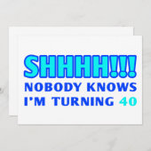 Grappig 40 jaar oude uitnodigingen (Voorkant / Achterkant)