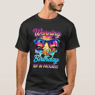 Grappig 40 jaar oude waarschuwing 40e verjaardag r t-shirt