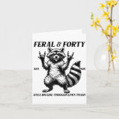 Grappig 40e verjaardag Est 1985 Feral & amp; Veert Kaart (Gele Bloem)