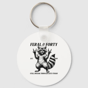 Grappig 40e verjaardag Est 1985 Feral & amp; Veert Sleutelhanger
