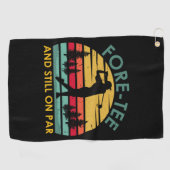 Grappig 40e verjaardag golfspeler Mannen Dad Golfe Golfhanddoek (Horizontaal)