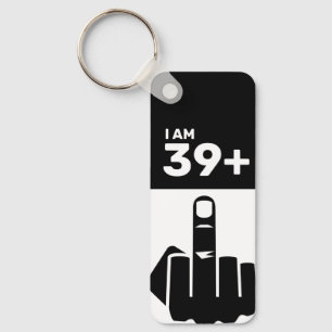 Grappig 40th Birthday Gift, 39 plus één Checker Ke Sleutelhanger