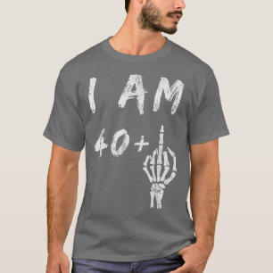 Grappig 41ste verjaardag, ik ben 40 plus skeletmid t-shirt