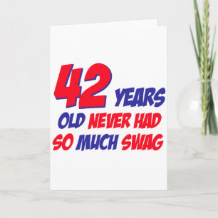 Grappig 42 jaar verjaardag kaart