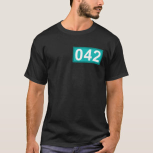 Grappig 42-jarig oud cadeaunummer 042 Patch 42nd B T-shirt