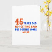 Grappig 45 jaar verjaardag kaart (Gele Bloem)