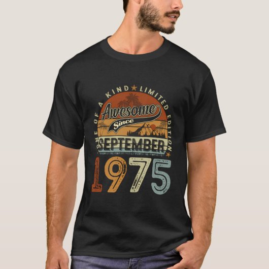 Grappig 48 Jaar Oud September 1975  48e Geboorte T-shirt (Voorkant)