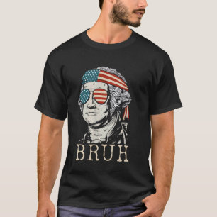 Grappig 4 juli 2024 George Washington Bruh Mannen T-shirt