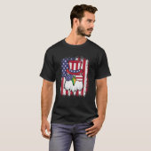 Grappig, 4 juli, Amerikaans vlagpatriottisch Eagle T-shirt (Voorkant volledig)