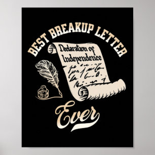 Grappig 4 juli beste break-up brief ooit geschiede poster