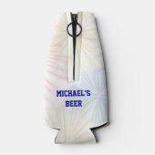 Grappig 4 juli Bier Vuurwerk | Aangepaste naam Flesjeskoeler (Achterkant)