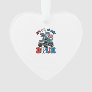 Grappig 4 juli dinosaurus monstertruck shirt_1 ornament