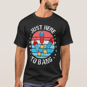 Grappig, 4 juli, hier om Mannen van vuurwerk te ba T-shirt