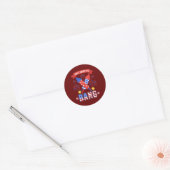 Grappig, 4 juli, hier om te bang ronde sticker (Envelop)
