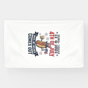 Grappig 4 juli Hot Dog Vintage Patriottisch T-shir Spandoek