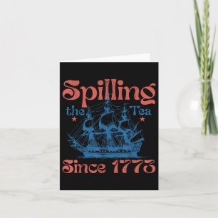 Grappig 4 juli morsen van de thee sinds 1773 Vier Kaart