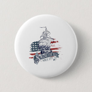 Grappig 4 juli morsen van de thee sinds 1773 Vier Ronde Button 5,7 Cm