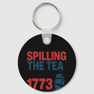 Grappig 4 juli morsen van de thee sinds 1773 Vier Sleutelhanger