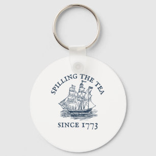 Grappig 4 juli morsen van de thee sinds 1773 Vier Sleutelhanger