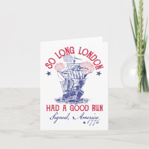 Grappig 4 juli schip 1776 zo lang Londen had een G Kaart