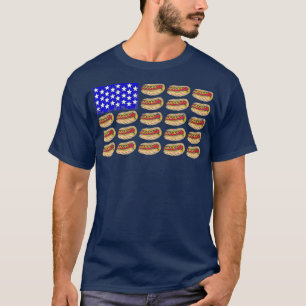 Grappig 4 juli US Flag Hotdog Sandwich T-shirt