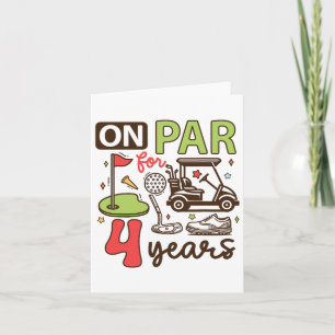 Grappig 4e Verjaardag Golf Shirt 4 jaar oude Golfe Kaart