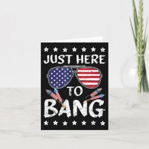 Grappig 4th of July Ik ben hier net naar USA Bang Kaart