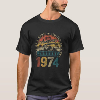 Grappig 50 jaar oud januari 1974  cadeaus 50th t-shirt