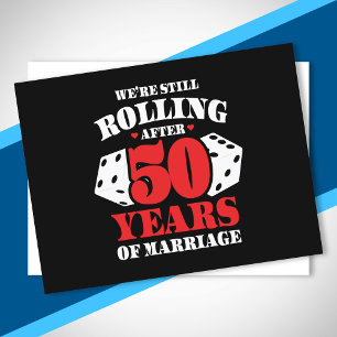 Grappig 50-jarig jubileum koppels 50 jaar getrouwd briefkaart