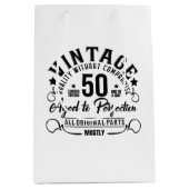 Grappig  50 verjaardagsfeestje medium cadeauzakje (Voorkant)