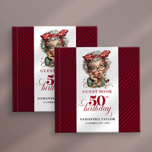 Grappig 50e verjaardag vrouw evenement gastenboek