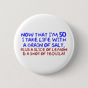 Grappig 50ste verjaardag cadeautjes! ronde button 5,7 cm