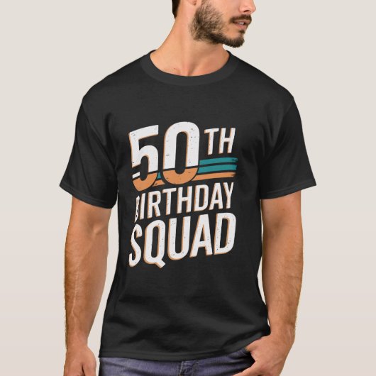 Grappig 50ste Verjaardag Squad Cool  T-shirt (Voorkant)