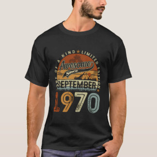 Grappig 53 Jaar Oud September 1970  53e Geboorte T-shirt