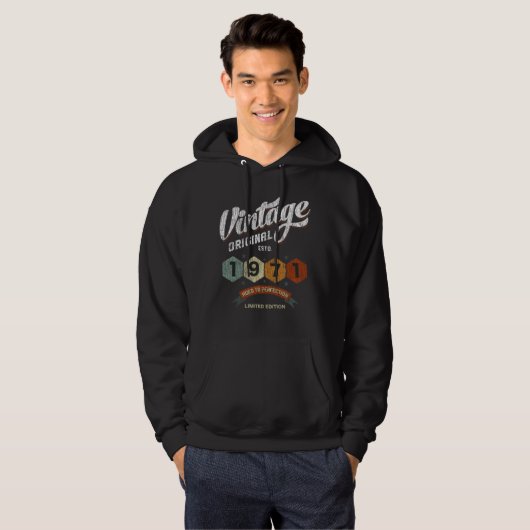 Grappig 54 jaar oud 1971 54ste verjaardagscadeau hoodie (Voorkant volledig)