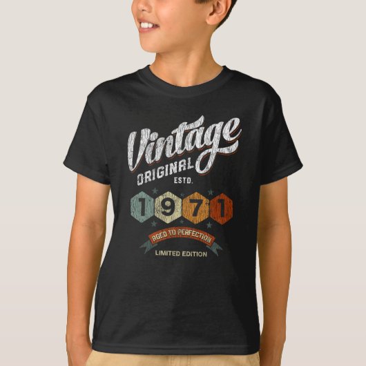 Grappig 54 jaar oud 1971  54ste verjaardagscadeau t-shirt (Voorkant)