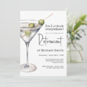 Grappig 5 uur Overal Pensioenfeest Kaart (Staand voorkant)