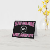 Grappig 5e graad roze meisje met glitter-Afstudere Kaart (Gele Bloem)