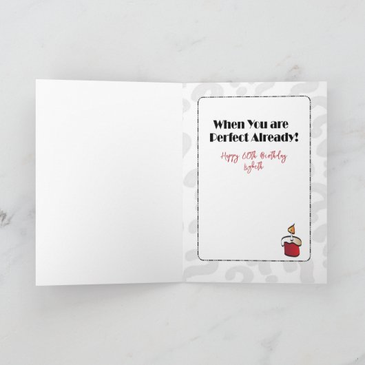 Grappig 60e Verjaardag Vrouw Classy Cartoon Etnic Kaart (Binnen)