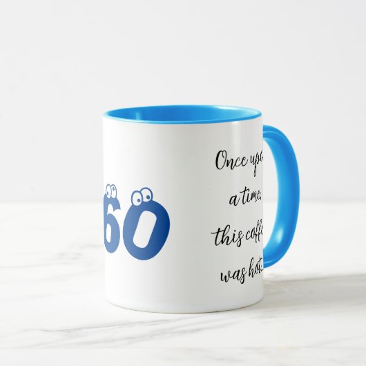 Grappig 60e verjaardagscadeau, ik was heet, mok (Voorkant rechts)