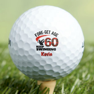 Grappig 60e verjaardagscadeau voor collega - Rood Golfballen