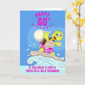 Grappig 60ste verjaardagscitaat kaart (Gele Bloem)