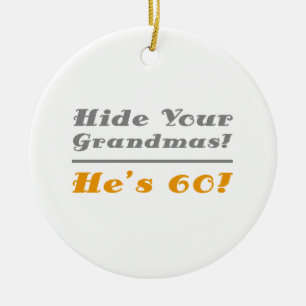 Grappig 60th Birthday cadeau voor hem Keramisch Ornament